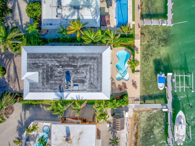 160 1st St, Key Colony, FL 33051 - aerial view of a pool