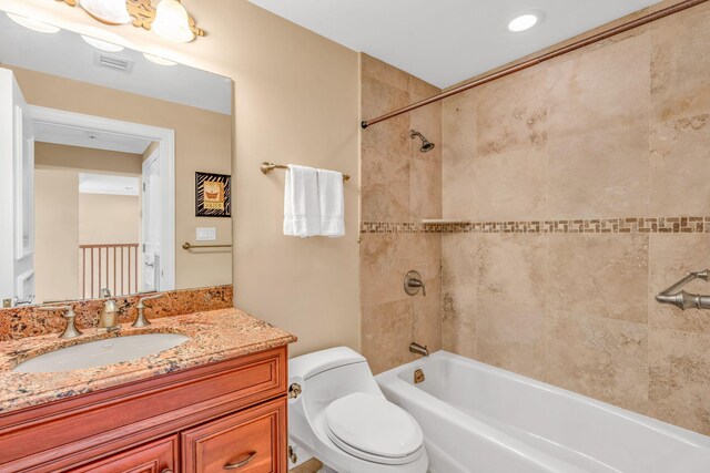 160 1st St, Key Colony, FL 33051 - full bathroom featuring vanity, toilet, and shower / bathtub combination