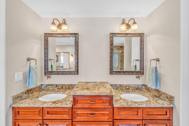 160 1st St, Key Colony, FL 33051 - bathroom with double vanity and a shower