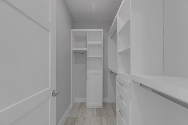 view of walk in closet