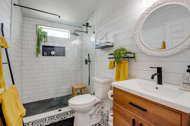 930 80th St, Marathon, FL 33050 - bathroom with vanity, a walk in shower, and tile patterned flooring