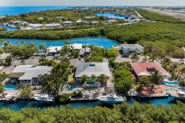 835 70th St, Gulf, Marathon, FL 33050 - aerial view of residential area featuring a large body of water