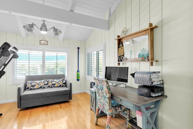 835 70th St, Gulf, Marathon, FL 33050 - home office featuring hardwood / wood-style flooring and baseboards