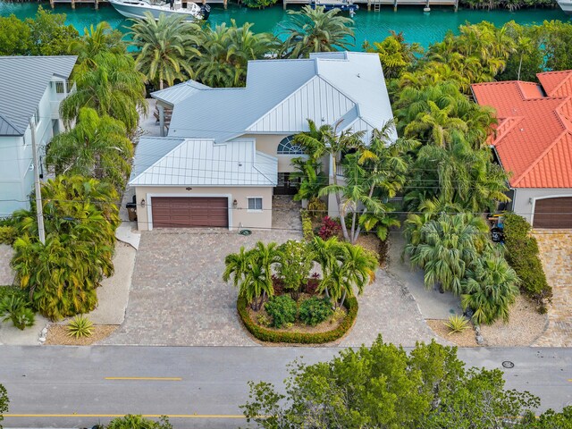 210 14th St, Key Colony, FL 33051 - bird's eye view featuring a water view