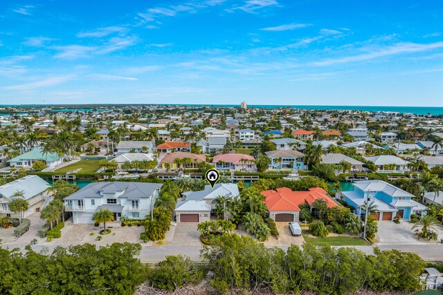 210 14th St, Key Colony, FL 33051 - drone / aerial view with a water view and a residential view