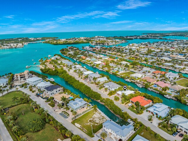 210 14th St, Key Colony, FL 33051 - drone / aerial view with a water view and a residential view