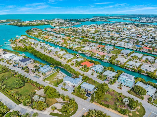 210 14th St, Key Colony, FL 33051 - birds eye view of property with a water view and a residential view