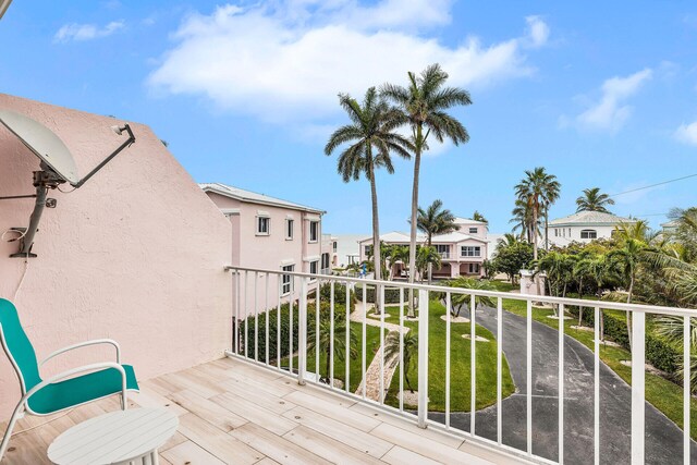 balcony featuring a residential view