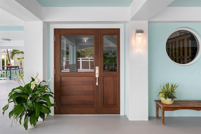 view of doorway to property