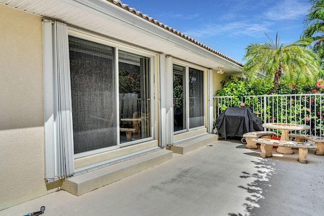 view of patio / terrace with area for grilling