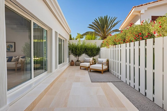 view of patio / terrace featuring a fenced backyard