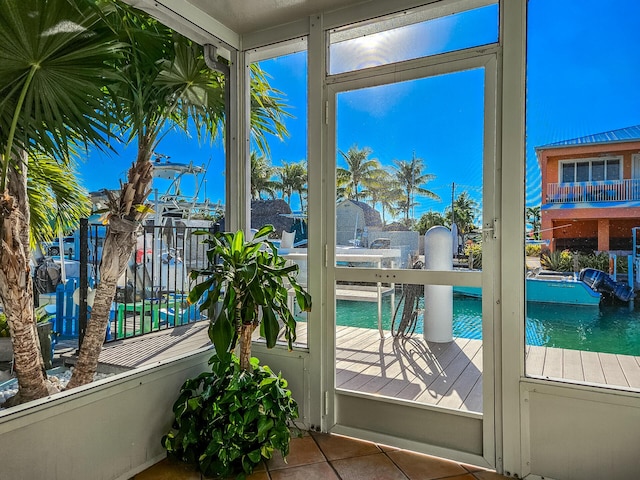 view of sunroom