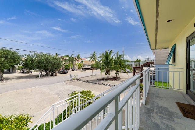 balcony with a residential view