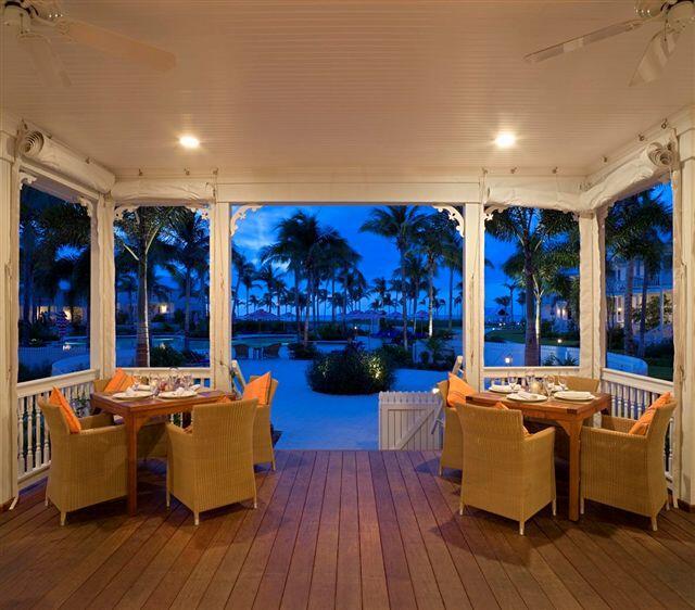 2600 Overseas Hwy Unit 5, Marathon, FL 33050 - deck at night with outdoor dining area
