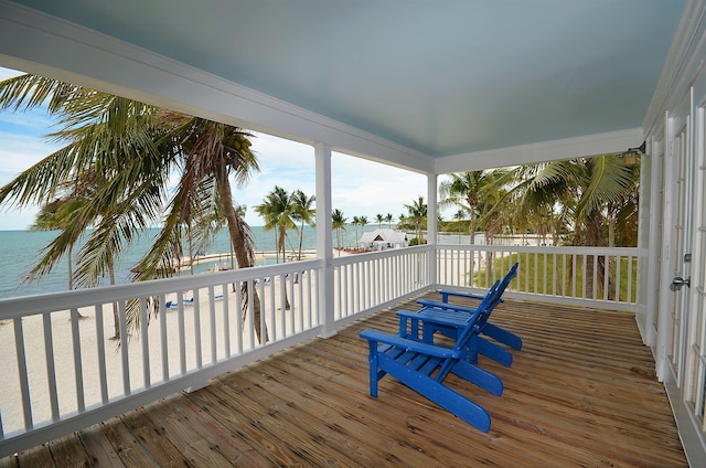 2600 Overseas Hwy Unit 5, Marathon, FL 33050 - wooden deck featuring a water view