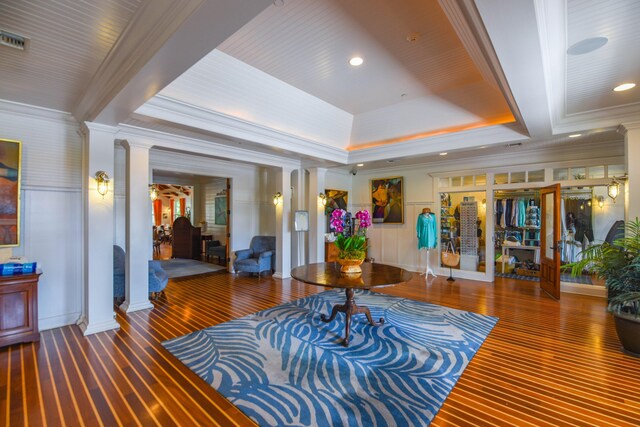 2600 Overseas Hwy Unit 5, Marathon, FL 33050 - building lobby with crown molding, a decorative wall, and wainscoting