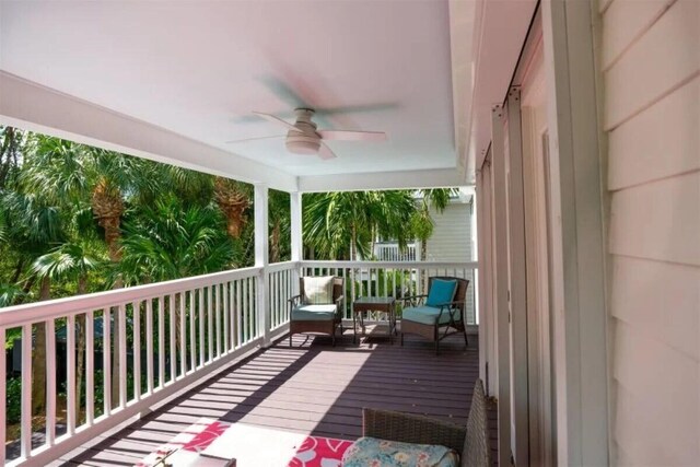 7202 Simran Ln, Duck, FL 33050 - deck featuring a ceiling fan