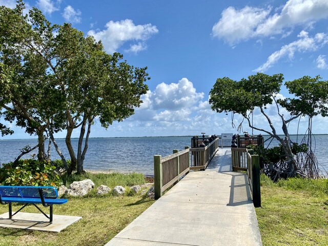 view of home's community featuring a water view