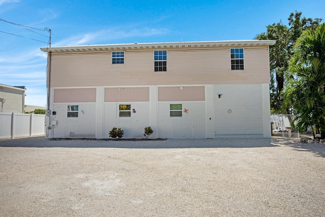 rear view of property with fence