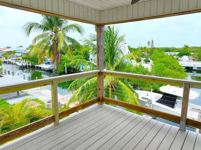 1590 Dolphin Dr, Marathon, FL 33050 - deck featuring a water view