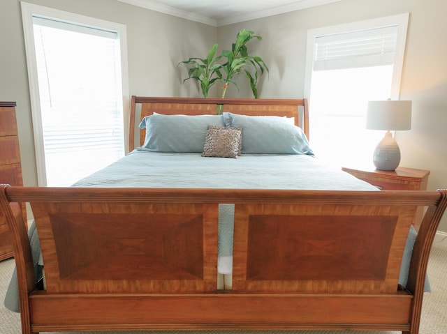1590 Dolphin Dr, Marathon, FL 33050 - bedroom featuring ornamental molding and carpet floors