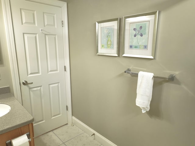 1590 Dolphin Dr, Marathon, FL 33050 - bathroom featuring vanity and marble finish floors