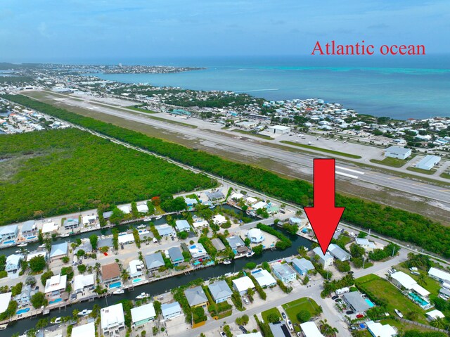 1590 Dolphin Dr, Marathon, FL 33050 - aerial perspective of suburban area with a large body of water