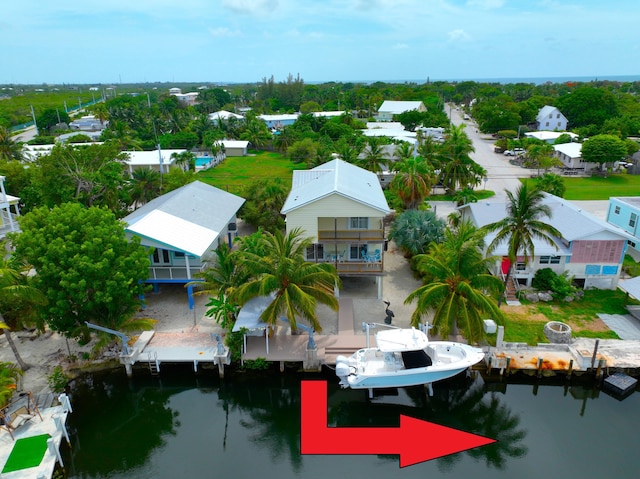 1590 Dolphin Dr, Marathon, FL 33050 - aerial view of residential area featuring a large body of water