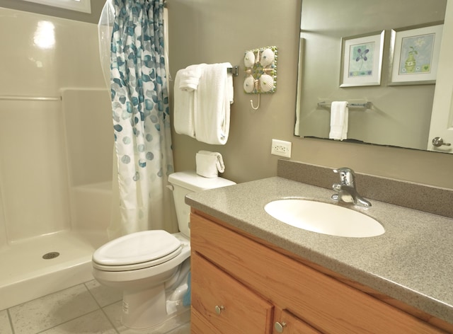 1590 Dolphin Dr, Marathon, FL 33050 - full bathroom with vanity, curtained shower, and tile patterned floors