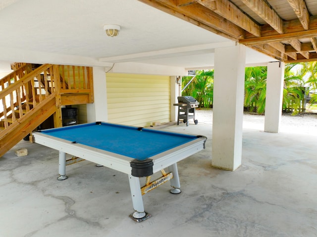 1590 Dolphin Dr, Marathon, FL 33050 - rec room featuring billiards and concrete flooring