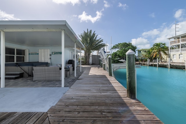 11282 2nd Ave, Ocean, Marathon, FL 33050 - dock area with a hot tub