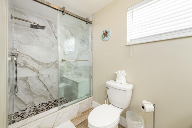 11282 2nd Ave, Ocean, Marathon, FL 33050 - bathroom featuring toilet and a marble finish shower