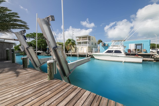 11282 2nd Ave, Ocean, Marathon, FL 33050 - view of dock featuring a water view and boat lift