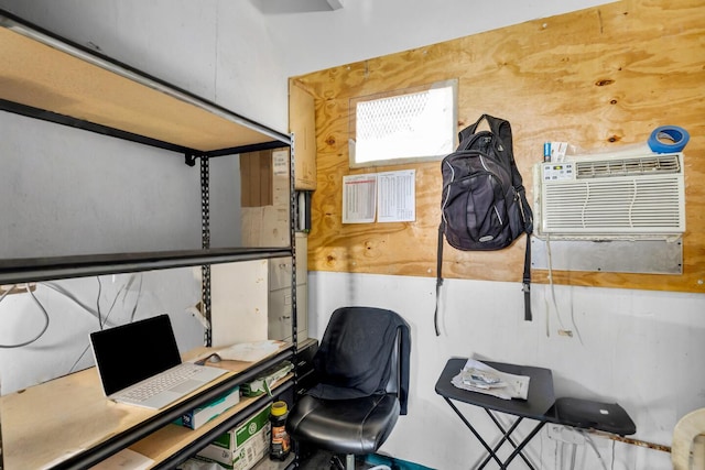 home office featuring a wall unit AC