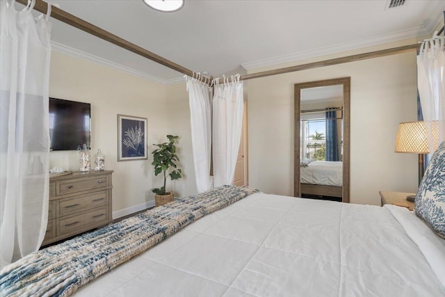 219 Sombrero Beach Rd Unit 2, Marathon, FL 33050 - tiled bedroom featuring baseboards and crown molding