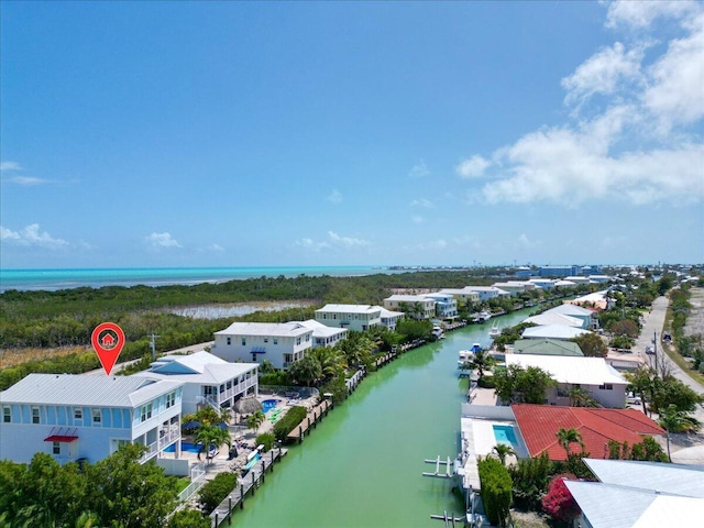 219 Sombrero Beach Rd Unit 2, Marathon, FL 33050 - drone / aerial view featuring a water view