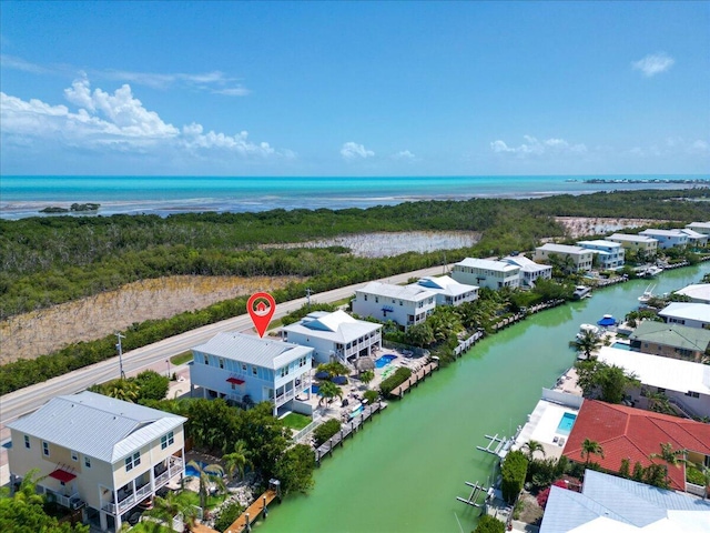 219 Sombrero Beach Rd Unit 2, Marathon, FL 33050 - drone / aerial view with a water view