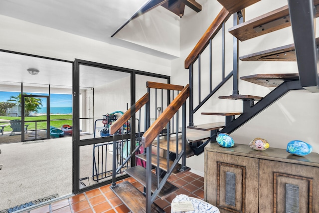 1133 Ocean Dr Unit 4, Marathon, FL 33050 - stairs with tile patterned flooring