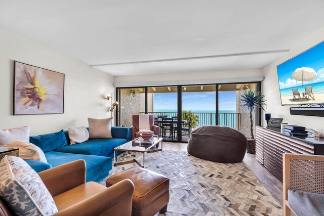 1133 Ocean Dr Unit 4, Marathon, FL 33050 - living area with wood finished floors