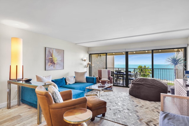 1133 Ocean Dr Unit 4, Marathon, FL 33050 - living area featuring wood finished floors and baseboards