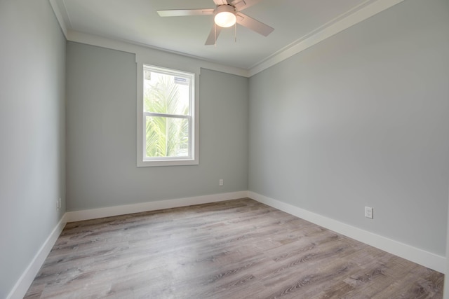 335 Pirates Rd, Little Torch, FL 33042 - empty room with ornamental molding, ceiling fan, and wood finished floors