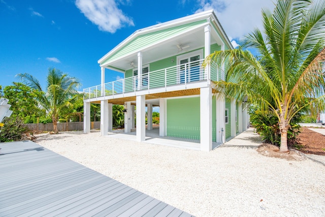 335 Pirates Rd, Little Torch, FL 33042 - wooden deck featuring a ceiling fan