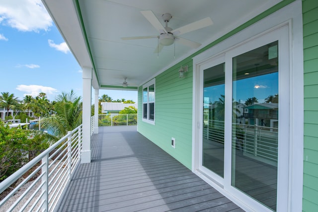 335 Pirates Rd, Little Torch, FL 33042 - wooden deck with ceiling fan