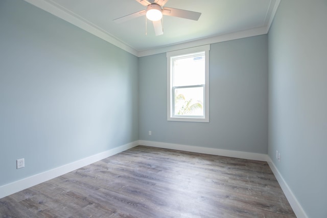 335 Pirates Rd, Little Torch, FL 33042 - empty room featuring ornamental molding, wood finished floors, and ceiling fan