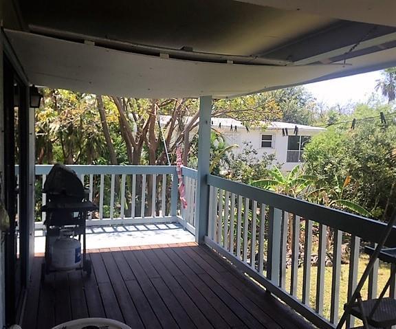 deck with area for grilling
