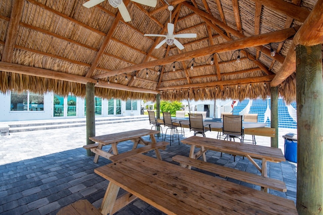 10877 Overseas Hwy Unit 81, Marathon, FL 33050 - dock with a gazebo and outdoor dining space