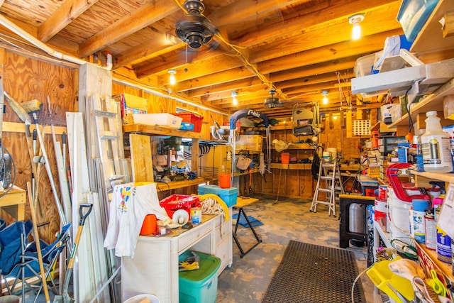 22878 Privateer Dr, Cudjoe, FL 33042 - storage featuring a ceiling fan