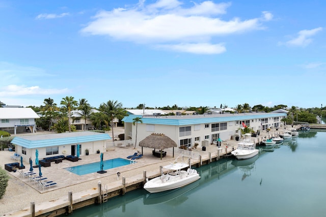 389 Anglers Dr Unit 105, Marathon, FL 33050 - aerial view of a large body of water and a pool area