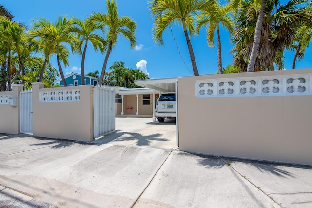 exterior space with fence