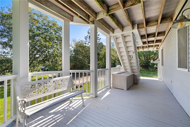 view of wooden terrace